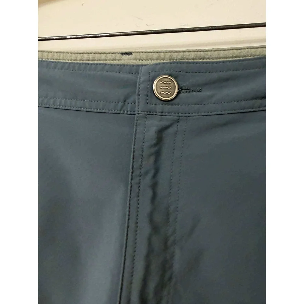 Free Fly Mens Size 34 Bamboo Performance Shorts Slate Blue Stretch Outdoor
